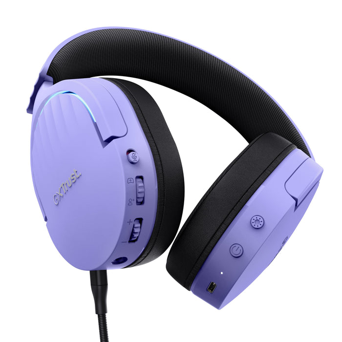 EAN 8713439253054 - Trust GXT 491P FAYZO Auriculares Inalámbrico y alámbrico Diadema Juego USB tipo A Bluetooth Negro, Púrpur imagen 4