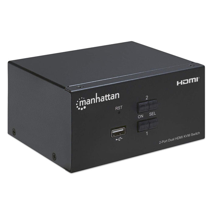 EAN 766623153522 - Manhattan 153522 interruptor KVM Negro imagen 2