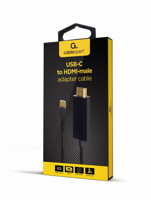 EAN 8716309124126 - Gembird A-CM-HDMIM-01 adaptador de cable de vídeo 2 m USB Tipo C HDMI Negro imagen 1
