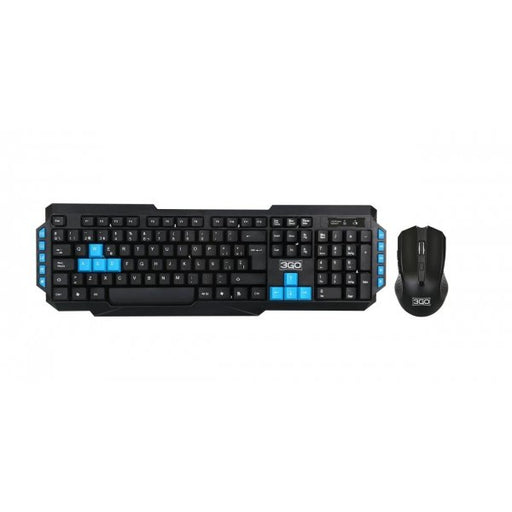 EAN 8436531559212 - 3GO COMBODRILEW2 teclado Ratón incluido Universal RF inalámbrico QWERTY Español Negro, Azul imagen 2