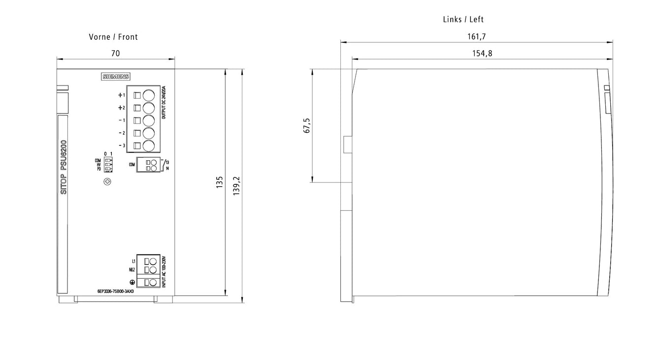 EAN 4025515155218 - Siemens 6EP3336-7SB00-3AX0 unidad de fuente de alimentación para laboratorio imagen 6