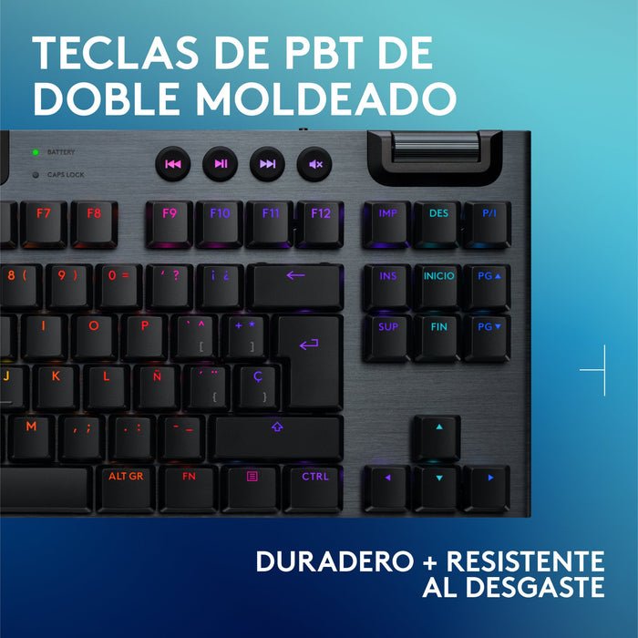 EAN 5099206121775 - Logitech G G915 X LIGHTSPEED TKL teclado Juego USB + RF Wireless + Bluetooth QWERTY Español Negro imagen 7