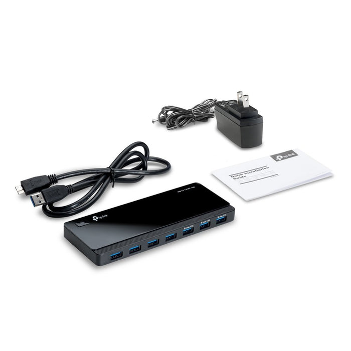 EAN 1210002607049 - TP-Link UH700 hub de interfaz USB 3.2 Gen 1 (3.1 Gen 1) Micro-B 5000 Mbit/s Negro imagen 3