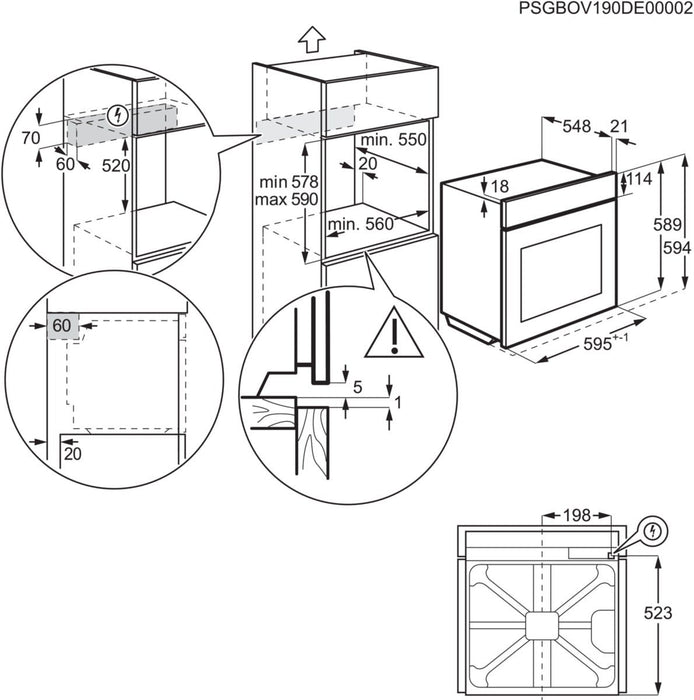 EAN 7333394046198 - AEG Series 5000 OU5PB40SM 72 L 2990 W Negro, Acero inoxidable imagen 11