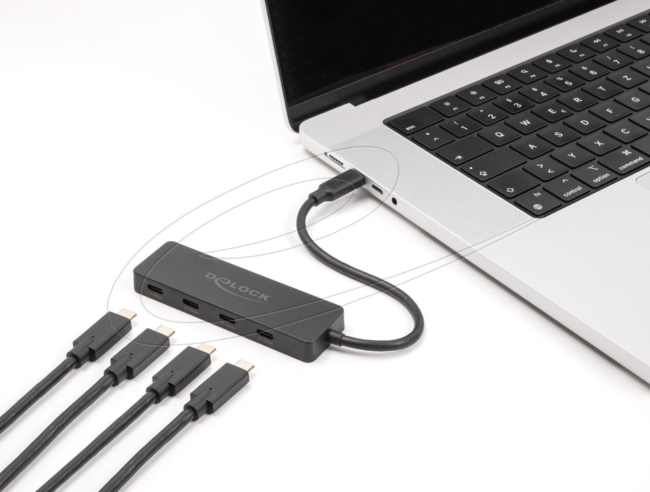 EAN 4043619643226 - DeLOCK 64322 hub de interfaz USB 3.2 Gen 2 (3.1 Gen 2) Type-C 10000 Mbit/s Negro imagen 2