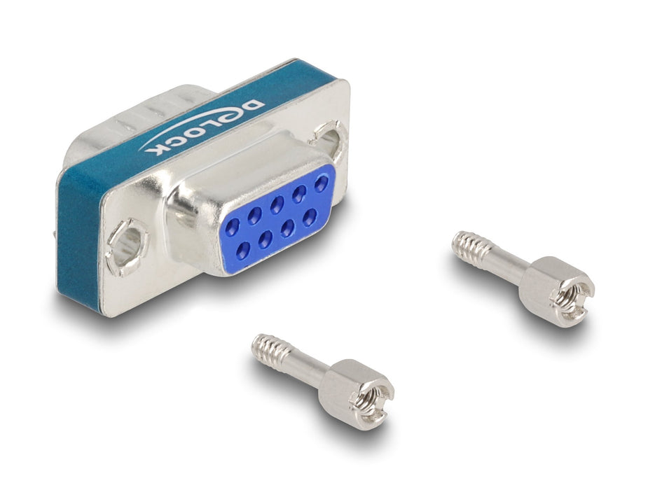 EAN 4043619664757 - DeLOCK 66475 cambiador de género para cable D-Sub 9 pin Azul, Plata imagen 3