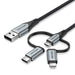 EAN 6922794752863 - Vention CQJHG cable de teléfono móvil Gris, Negro 1,5 m USB A Lightning + micro-USB B + USB C imagen 1