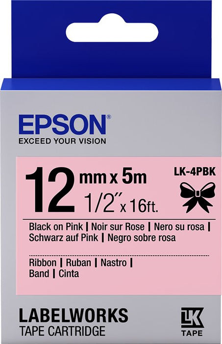 EAN 8715946619569 - Epson LK-4PBK cinta para impresora de etiquetas Negro sobre rosa imagen 1