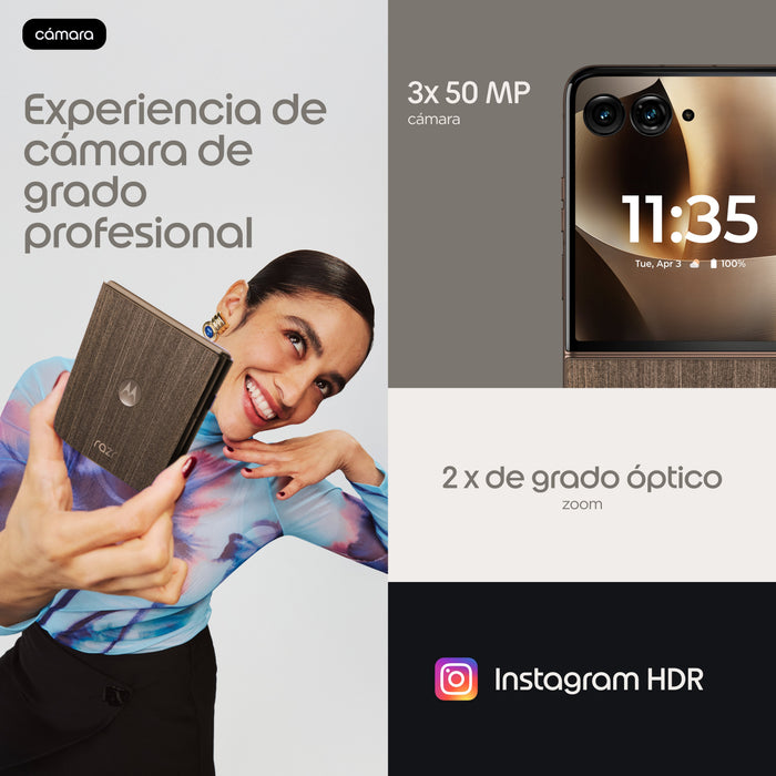 EAN 840493612782 - Motorola razr 70 ultra 17,7 cm (6.96") SIM doble Android 16.0 5G USB Tipo C 16 GB 512 GB 5000 mAh Madera imagen 16
