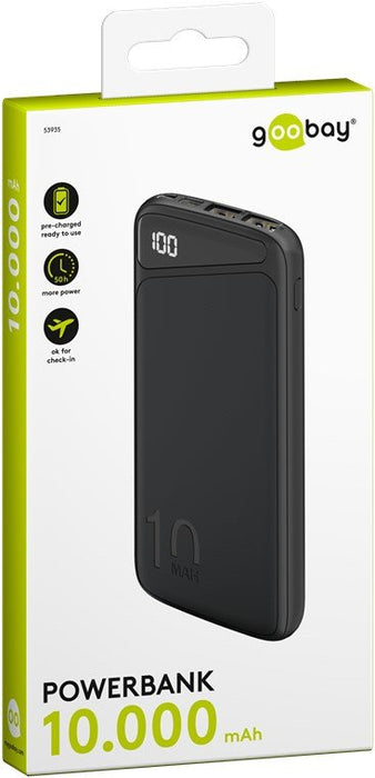 EAN 4040849539350 - Goobay 53935 batería externa Polímero de litio 10000 mAh Negro imagen 6