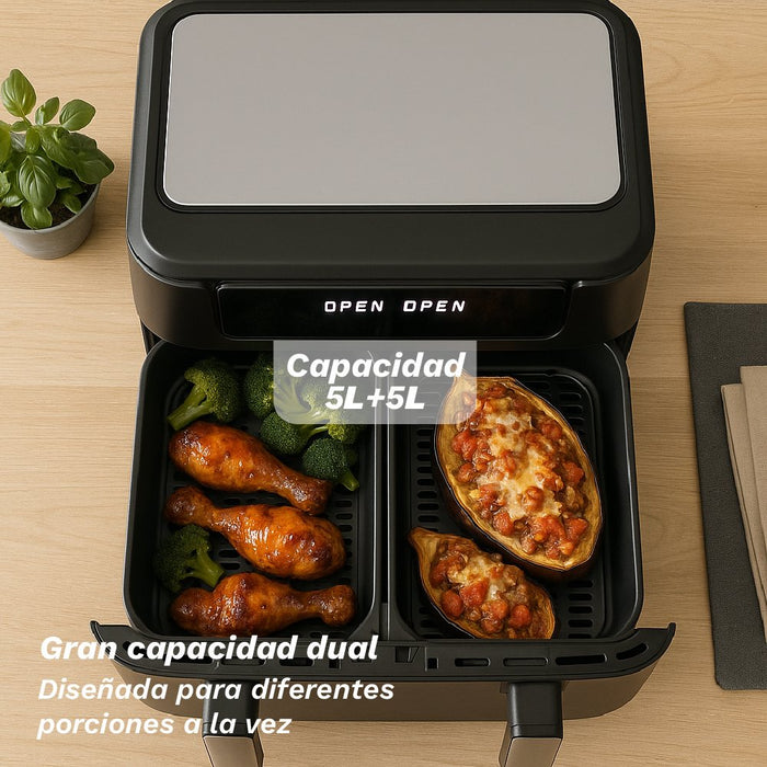 EAN 8426156019024 - Grunkel 8426156019024 freidora Doble 10 L Independiente 2800 W Freidora de aire caliente Negro imagen 5
