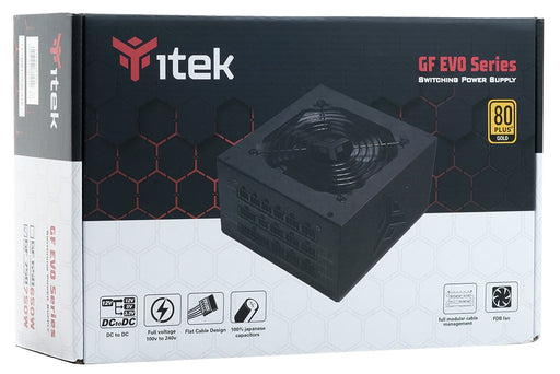 EAN 8056157881049 - itek GF750 EVO unidad de fuente de alimentación 750 W 24-pin ATX ATX Negro imagen 2