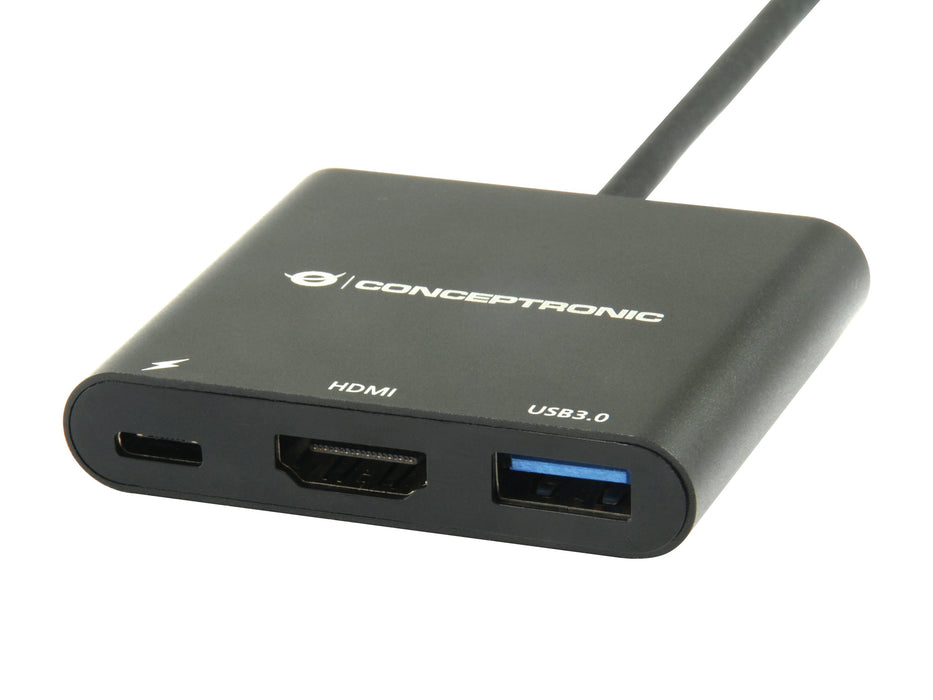 EAN 4015867209462 - Conceptronic DONN01B base para portátil y replicador de puertos USB 3.2 Gen 1 (3.1 Gen 1) Type-C Negro imagen 2