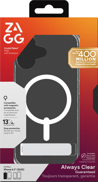 EAN 840390358097 - ZAGG Crystal Palace Snap Kickstand funda para teléfono móvil 16 cm (6.3") Transparente imagen 11