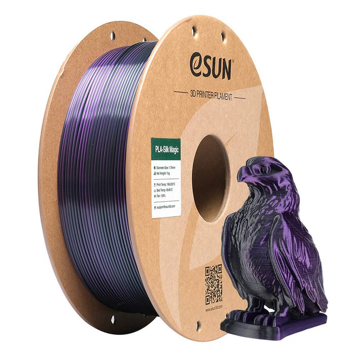 EAN 6922572205321 - eSUN EPLA-SILK MAGIC 1,75mm BLACK PURPLE 1kg Ácido poliláctico (PLA) Negro, Púrpura imagen 1