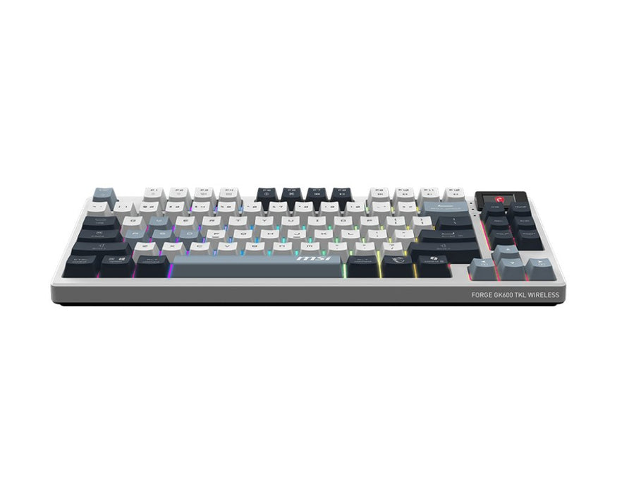 EAN 4711377284165 - MSI FORGE GK600 TKL WIRELESS SKY teclado Juego USB + Bluetooth QWERTY Inglés del Reino Unido Azul, Blanco imagen 4