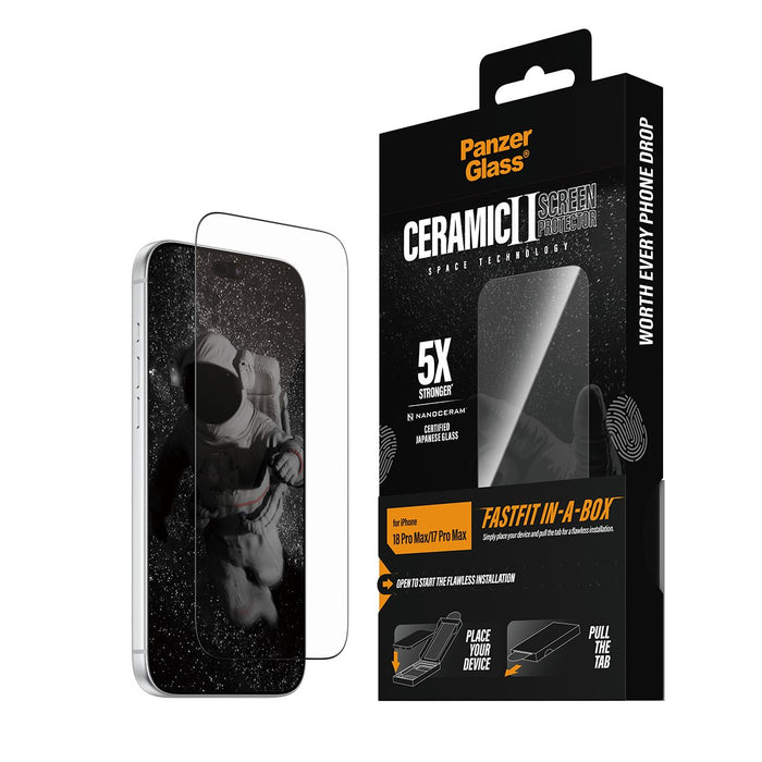 EAN 5715685043628 - PanzerGlass ® Ceramic Screen Protector iPhone 2026 Pro Max | 17 Pro Max w. FASTFIT IN-A-BOX Protector de  imagen 6