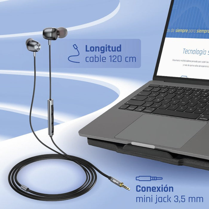EAN 8435364317037 - iggual IGG317037 auricular y casco Alámbrico Dentro de oído Llamadas/Música Negro imagen 7