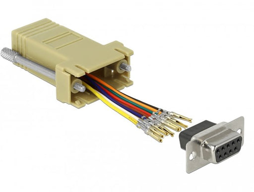 EAN 4043619661640 - DeLOCK 66164 cambiador de género para cable Sub-D 9 pin Rj-45 Negro, Gris, Acero inoxidable imagen 1