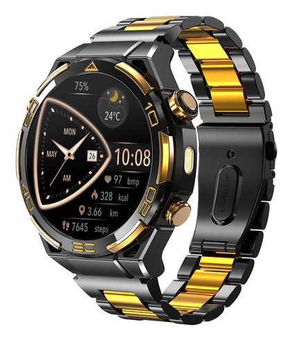 EAN 6931548325796 - Blackview W90 Pro 3,63 cm (1.43") AMOLED 48.6 mm Digital 466 x 466 Pixeles Pantalla táctil Negro, Oro GPS imagen 1