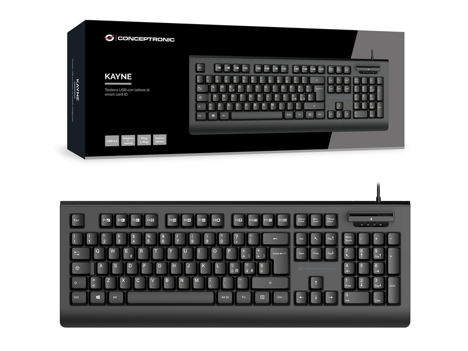 EAN 4015867243534 - Conceptronic KAYNE01IT teclado Oficina USB QWERTY Italiano Negro imagen 4