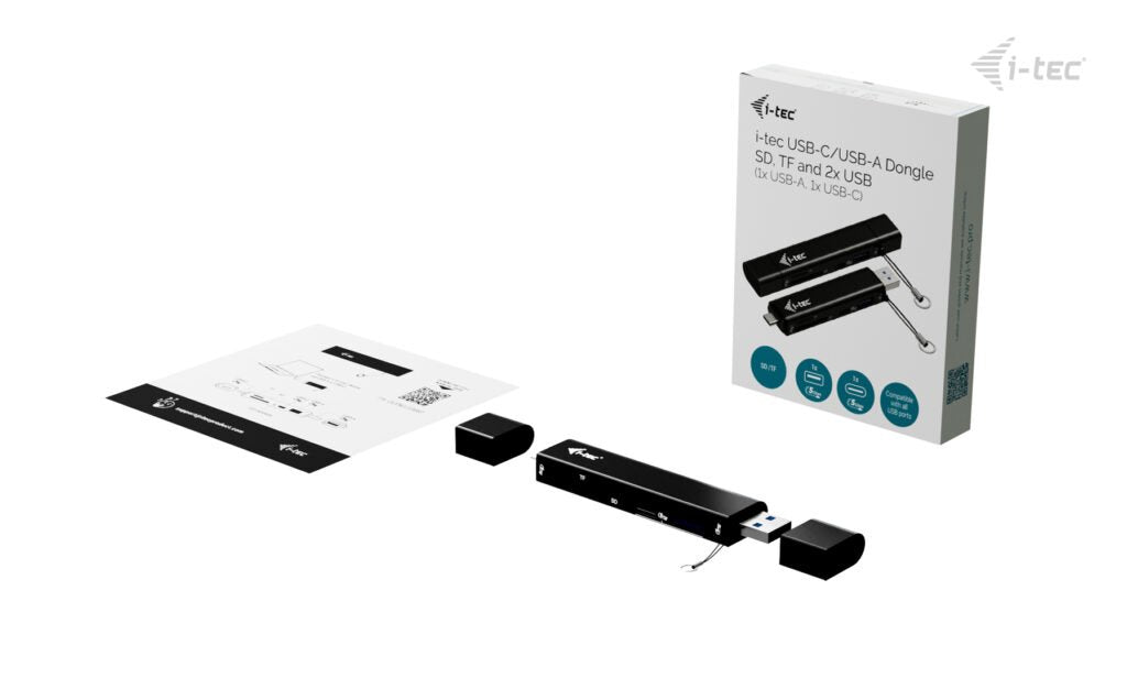 EAN 8595611707872 - i-tec CADONGLEUSBSD hub de interfaz USB 3.2 Gen 1 (3.1 Gen 1) Type-A + Type-C 5000 Mbit/s Negro imagen 4