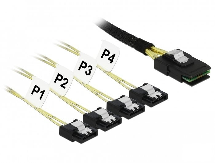 EAN 4043619857319 - DeLOCK 85731 cable Serial Attached SCSI (SAS) 1 m Negro, Verde imagen 1