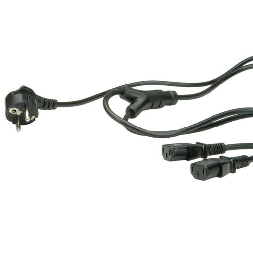 EAN 7611990140039 - VALUE 19.99.1022 cable de transmisión Negro 1,8 m CEE7/7 Acoplador C13 2 x imagen 1