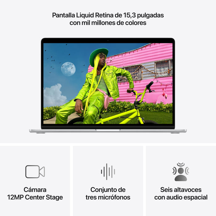 EAN 195950694444 - Apple MacBook Air Apple M Portátil 38,9 cm (15.3") Wi-Fi 7 (802.11be) macOS Tahoe imagen 5