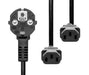EAN 5705965856338 - Microconnect PE011318 cable de transmisión Negro 1,8 m Enchufe tipo F Acoplador C13 2 x imagen 3