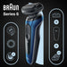 EAN 4210201433040 - Braun Series 6 61-B4500cs Máquina de afeitar de láminas Recortadora Negro, Azul imagen 2