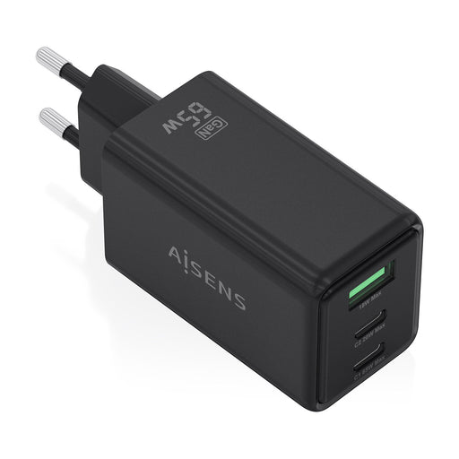 EAN 8435739903957 - AISENS ASCH-65W3P073-BK cargador de dispositivo móvil Cámara digital, GPS, Teléfono móvil, Portátil, Smar imagen 1
