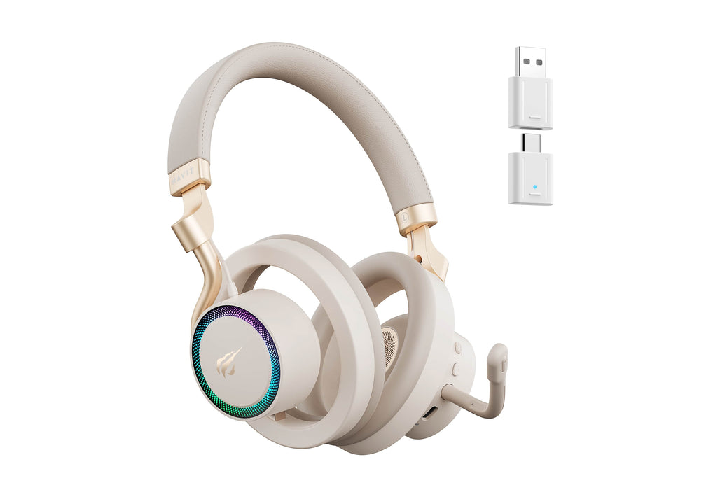 EAN 6939119045227 - Havit Fuxi-H8 (Gold) Auriculares Inalámbrico y alámbrico Diadema Juego USB Tipo C Bluetooth Oro imagen 5