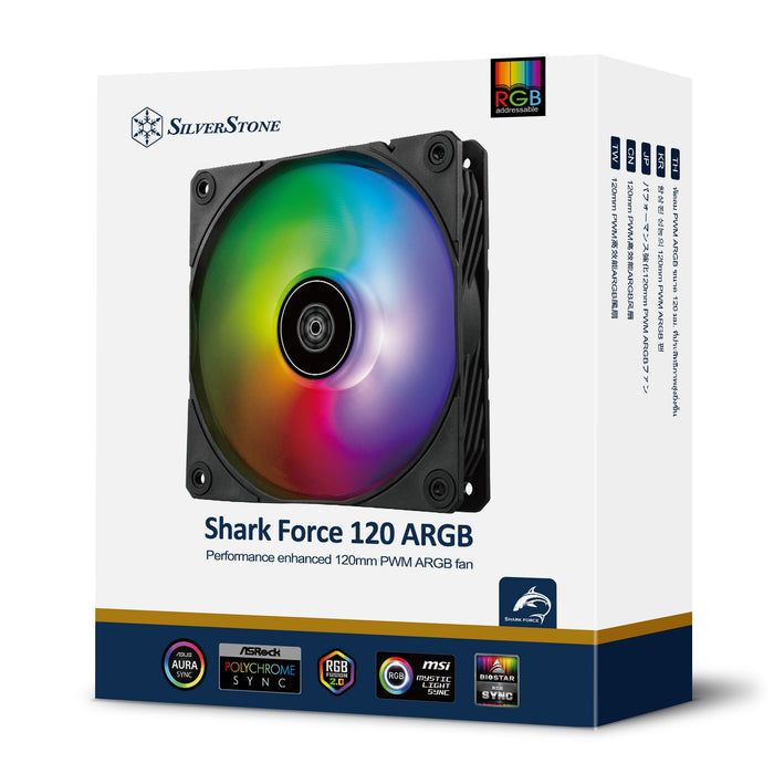 EAN 4710679814636 - Silverstone Shark Force 120 ARGB Carcasa del ordenador Ventilador Negro, Blanco 1 pieza(s) imagen 14