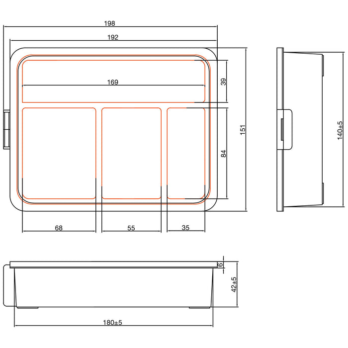 EAN 4043718331437 - InLine 43009H pieza pequeña y caja de herramientas Caja para piezas pequeñas Blanco, Naranja imagen 3