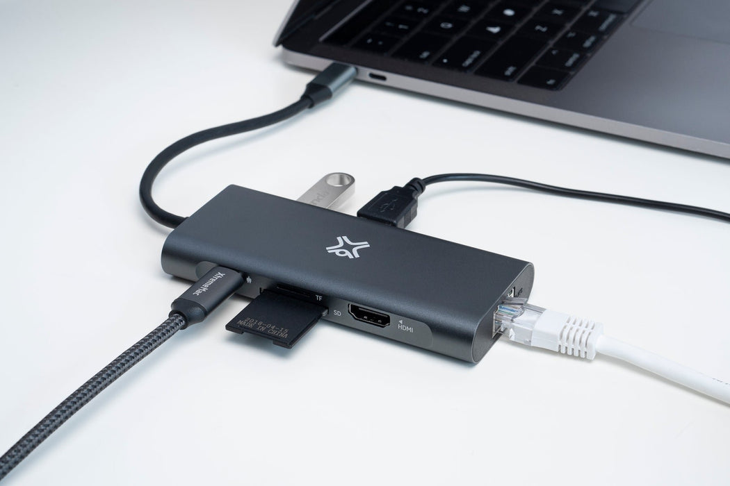 EAN 5453003787310 - XtremeMac XWH-HUB8-13 hub de interfaz USB Tipo C 40000 Mbit/s Gris imagen 8