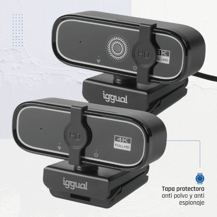 EAN 8435364319949 - iggual USB 4K UHD WC3840 Business Pro View cámara web 8 MP 3840 x 2160 Pixeles Negro imagen 6