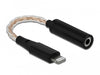 EAN 4043619663170 - DeLOCK 66317 cable de teléfono móvil Negro 0,105 m 3,5mm Lightning imagen 1