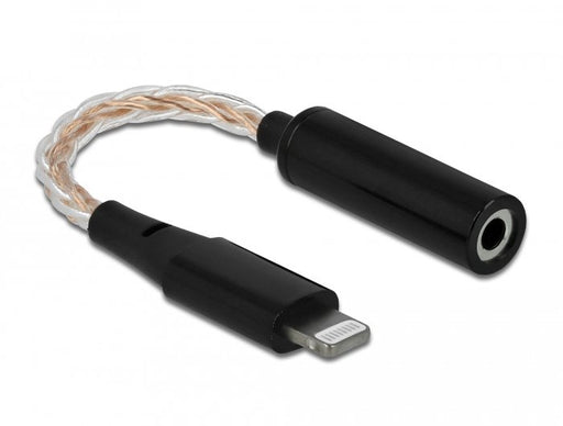 EAN 4043619663170 - DeLOCK 66317 cable de teléfono móvil Negro 0,105 m 3,5mm Lightning imagen 1
