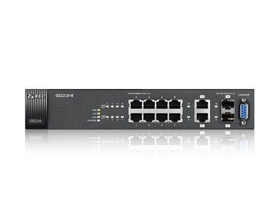 EAN 4004182031735 - Zyxel GS2210-8 Gestionado L2 Gigabit Ethernet (10/100/1000) Negro imagen 2