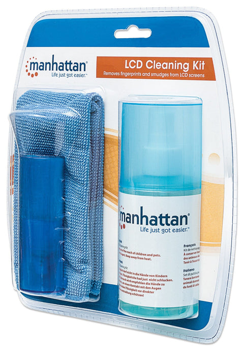 EAN 0766623421027 - Manhattan 421027 kit de limpieza para computadora LCD/TFT/Plasma Líquido y paños secos/húmedos para limpi imagen 3