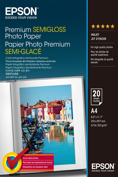 EAN 0010343829978 - Epson Premium, DIN A4, 251g/m² Blanco Semi-brillo imagen 1