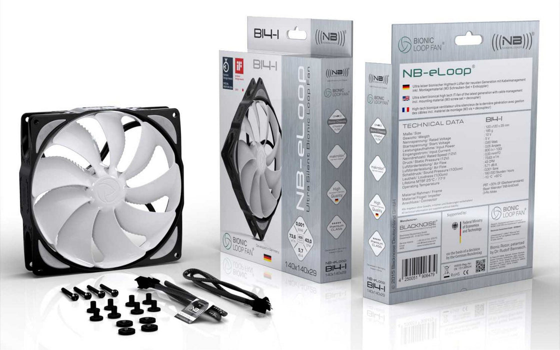 EAN 4250051906523 - Noiseblocker B14-PS-BL Carcasa del ordenador Ventilador 14 cm Negro imagen 2