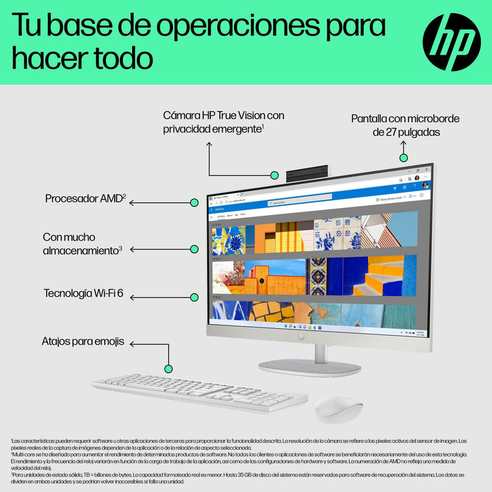 EAN 0197961928600 - HP 27-cr0025ns AMD Ryzen™ 3 7320U 68,6 cm (27") 1920 x 1080 Pixeles PC todo en uno 8 GB LPDDR5-SDRAM 512  imagen 5