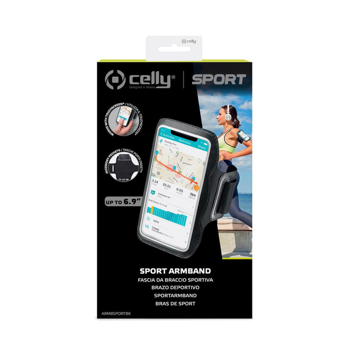 EAN 8021735188629 - Celly ARMBSPORTBK funda para teléfono móvil 17,5 cm (6.9") Brazalete caso Negro, Transparente imagen 2