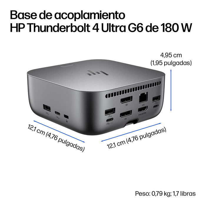 EAN 5715063797105 - HP Thunderbolt 4 Ultra 180W G6 Dock Alámbrico Gris imagen 6