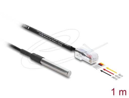 EAN 4043619913848 - DeLOCK 91384 cable para sensor y actuador 1 m RJ-45 Negro imagen 2