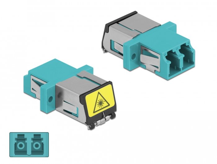 EAN 4043619869008 - DeLOCK 86900 adaptador de fibra óptica LC/LC 1 pieza(s) Color aguamarina imagen 3