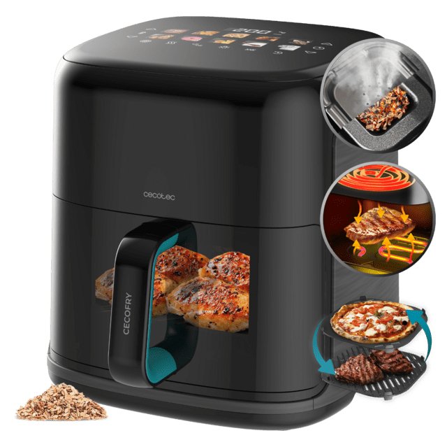 EAN 8435771986765 - Cecotec Cecofry&Grill Smokin'Prime 6500 Sencillo 6,5 L Independiente 2200 W Freidora de aire caliente Neg imagen 1