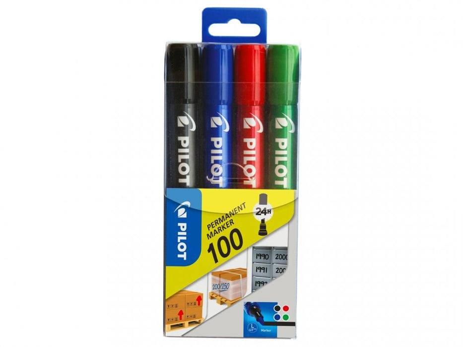 EAN 3131910501725 - Pilot Permanent Marker 100 marcador 4 pieza(s) Multicolor imagen 1